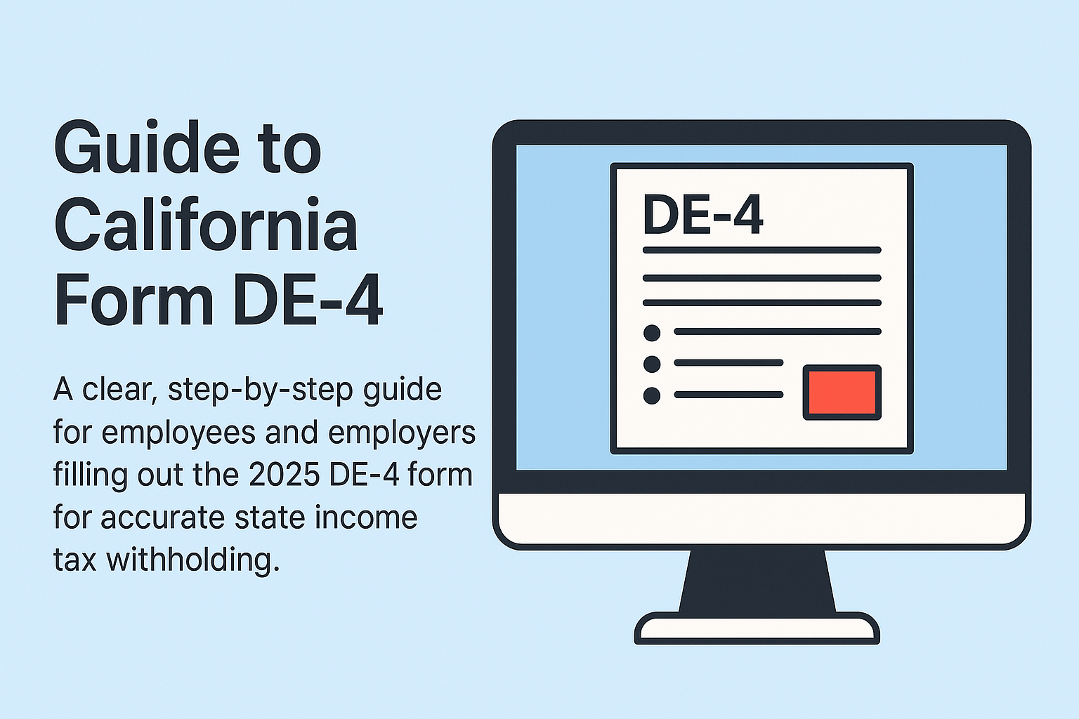 guide to california form de-4 